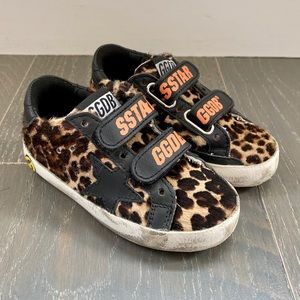 Golden Goose Kids Leopard Print Sneakers Size 23